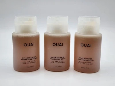 3x OUAI Detox Shampoo All Hair Types 3 oz Each Travel - Image 1 of 3