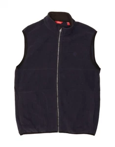 IZOD Mens Fleece Gilet UK 38 Medium Navy Blue Polyester DE11 - Picture 1 of 3