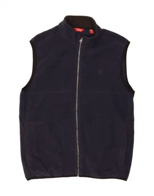 IZOD Mens Fleece Gilet UK 38 Medium Navy Blue Polyester DE11 - Image 1 of 3