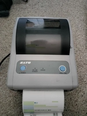 Sato CG412DT-Lan USB Thermal Shipping Label Printer, barcode Printer w/AC Tested - Image 1 of 4