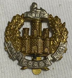 El Regimiento Essex Gorra Insignia Ejército Británico Segunda Guerra Mundial Infantería Egipto Deslizante - Imagen 1 de 2