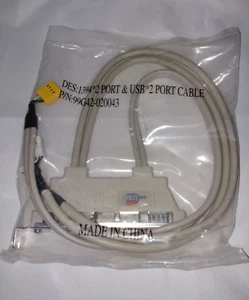 GIGABYTE 2 USB 2.0 Ports + 2 Firewire 6-pin Port Computer PC Rear Panel Bracket - Picture 1 of 1