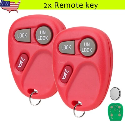 2 For 2000 2001 Chevy Silverado Suburban 1500 GMC Sonoma Sierra Remote Key Fob - Image 1 of 4