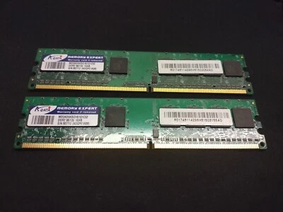 2x Adata M2OAD5G3I4176I1C52 1GB DDR2-667MHz PC2-5300U Memory RAM - Image 1 of 2