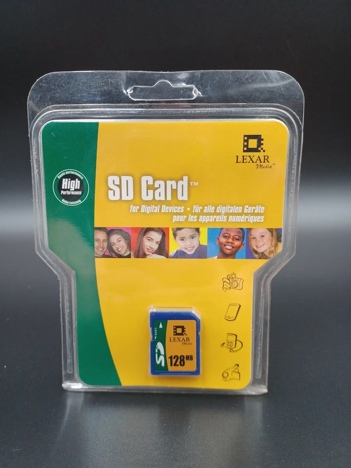 Lexar Secure Digital 128MB Memory Card (SD128-285) - Image 1 of 2
