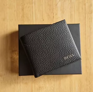 New Men's Hugo Boss Crosstown 4cc 100% Leather Wallet and Coin Holder Gift Set - Picture 1 of 7