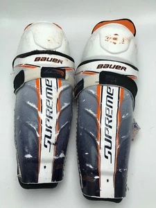 Bauer supreme one60 shin guards 11” Removable Liner - Vintage Pads Anchor Strap - Picture 1 of 6