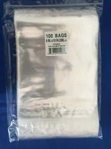 100 8x10 LK Polypropylene Cello Zip Seal lock Top Candy Bags Hang Hole 2Mil - Picture 1 of 1