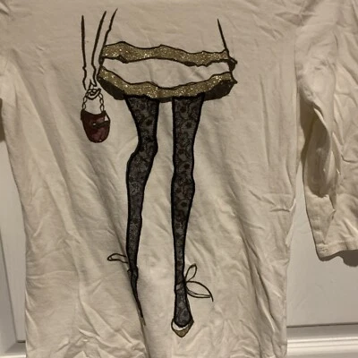 TOTAL GIRL, Print: Ballet Black Lace Long Stockings (XL 14/m/16) EUC - Image 1 of 4