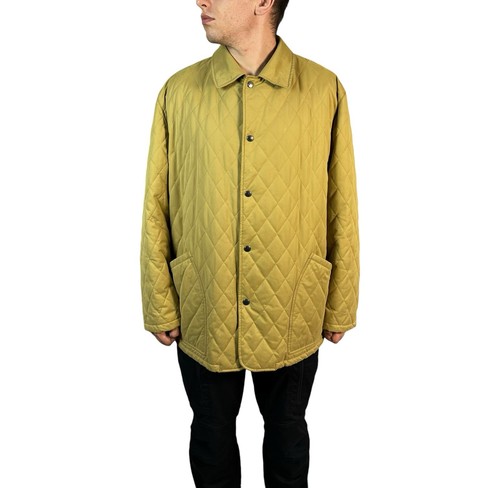 Giacca trapuntata uomo Burberry vintage Nova check soprabito giallo taglia 6
