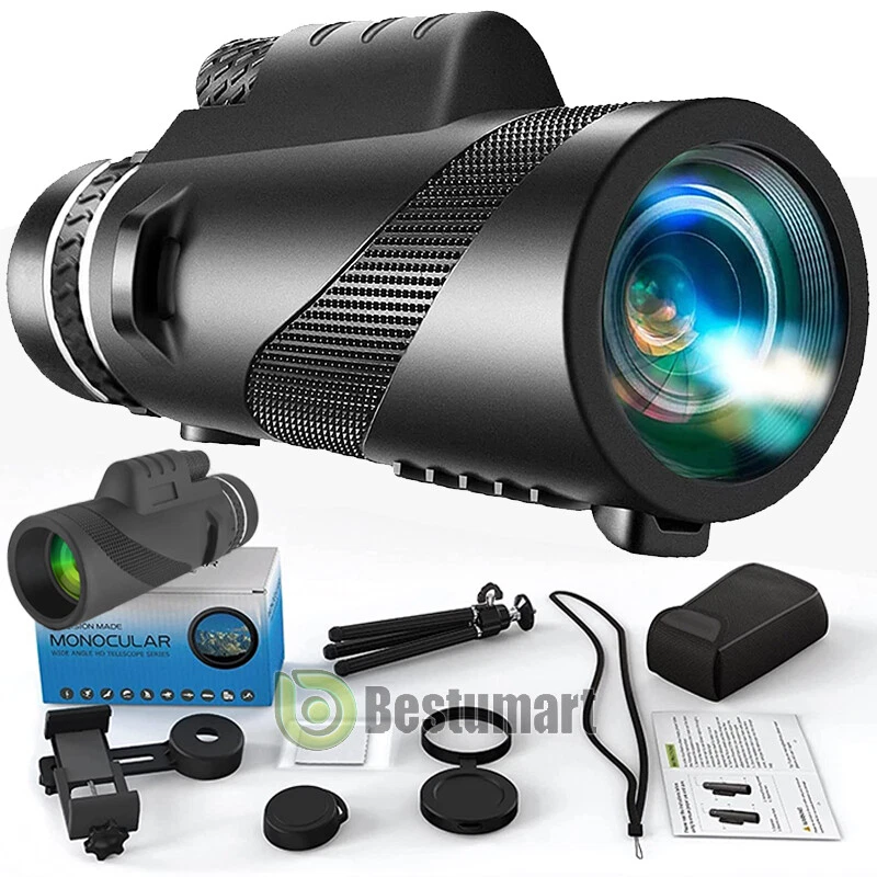 Day/Night Vision 80x100 Zoom HD Monocular Outdoor Monocular Telescope BK4 - Image 1 of 4