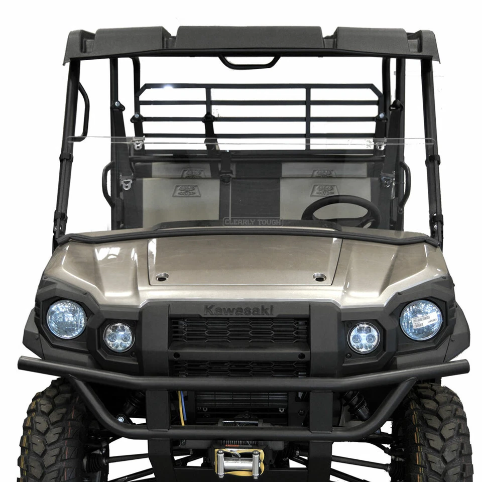 Clearly Tough Kawasaki Mule Pro FX, FXT /DX, DXT, FXR Half Windshield - SR Lexan Foto 1 de 3