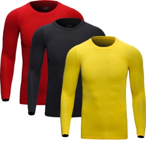 Para hombre Ropa Interior Larga Juego de Compresión Parte Inferior Básica Prendas para el torso de la tripulación Otoño Camiseta deportiva - Imagen 1 de 24