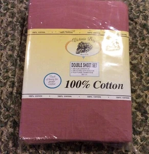 Retro Vintage Victoria Bay Double Bed Cotton Sheet Set .. New - Picture 1 of 2