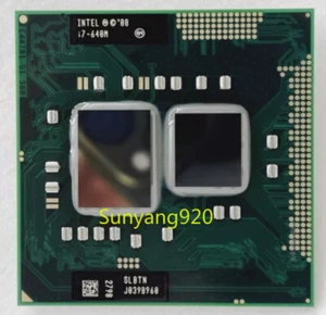 Intel Core i7 640M 2.8 GHz Dual-Core 4M Processor Socket G1 Mobile CPU SLBTN - Picture 1 of 4