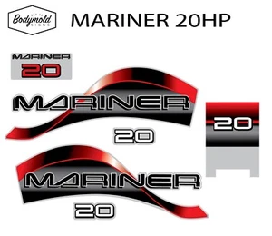 MARINER 20hp 1997 style decals/stickers Quality Product. x 2 sets - Picture 1 of 1