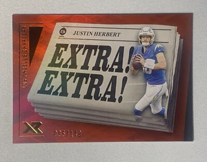 2021 Justin Herbert Xr Football EXTRA! EXTRA! Red Parallel #095/149 No.EXT11 - Picture 1 of 2