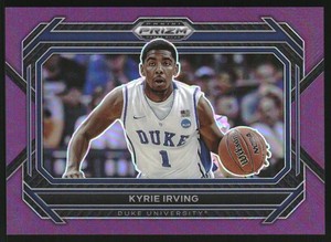 2023-24 Panini Prizm Draft Picks Variation Prizms Purple #72 Kyrie Irving /75