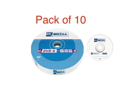 10 x Verbatim Mymedia Rohling DVD-R 16x Discs 4,7GB 120 Minuten
