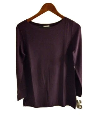 NEW J.JILL Boat Neck Olivia Pullover Sweater Top Size XS Aubergine NWT - Image 1 of 4