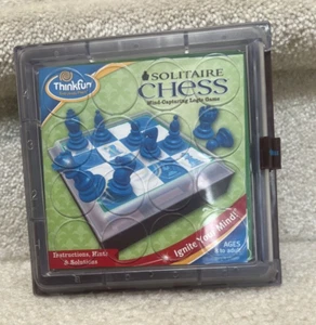 Solitaire Chess ThinkFun Strategy Logic Game Solo Brainteaser Puzzle Complete - Picture 1 of 10