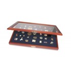 Vitrine en bois pour présenter pin
