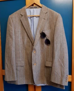 Magee Blazer Mens Nice T2 BC Jacket Tweed Lined Check Linen Mix Size 44S/27 - Picture 1 of 20