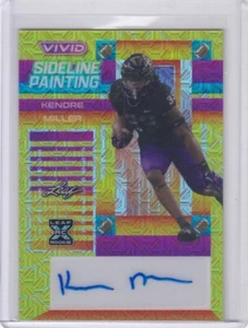 2023 Leaf Vivid Kendre Miller XRC Rookie Yellow Mojo Prizm Auto #8/10 - Picture 1 of 2