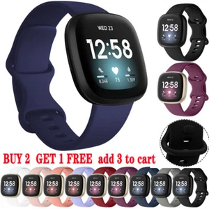 For Fitbit Versa 2 3 Sense Silicone Strap Wristband Replacement Watch Band Sport - Picture 1 of 36