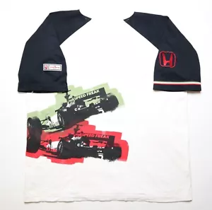 HONDA RACING F1 TEAM JENSON BUTTON VINTAGE GRAPHIC SHIRT JERSEY TOP MENS L LARGE - Picture 1 of 14