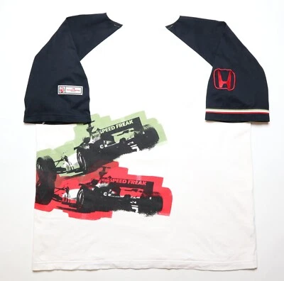 HONDA RACING F1 TEAM JENSON BUTTON VINTAGE GRAPHIC SHIRT JERSEY TOP MENS L LARGE - Image 1 of 4
