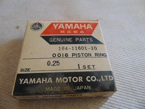 Anillos de pistón Yamaha 1968 YCS1 FABRICANTE DE EQUIPOS ORIGINALES .25 mm sobrebordado 164-11601-10 - Imagen 1 de 2
