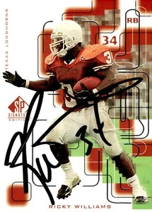 Ricky Williams Signed 1999 SP Signature Upper Deck Texas Longhorns Rookie #17... - Picture 1 of 11