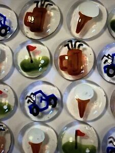 Golf Golfing hand painted glass gems party favors Table Confetti