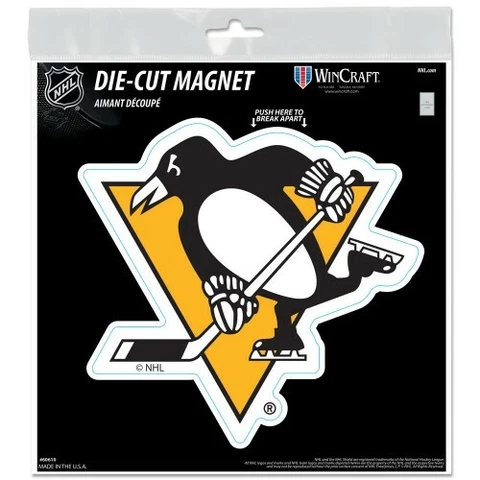PITTSBURGH PENGUINS LARGE LOGO DIE-CUT VINYL MAGNET 10"X10" WEATHER RESISTANT Cover