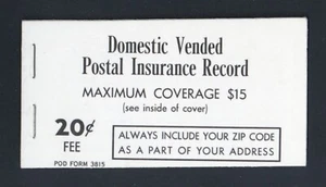 US BOB STAMPS SC#QI2 20¢ PARCEL POST INSURANCE STAMP RED MR ZIP MNH OG - Picture 1 of 2
