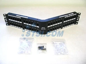 Panduit DPA486X88TGY 48-Port Cat6a Angled Patch Panel 10Gig *READ* ~STSI - Picture 1 of 11