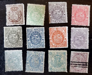12 sellos antiguos de España - Lote #44u - Imagen 1 de 1