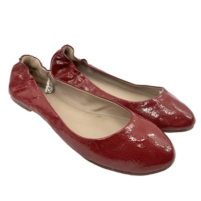 Zapatillas de ballet Mossimo para mujer 7,5 rojas charol sin cordones Dorothy rubí brillantes Foto 1 de 4