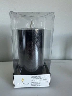 NUEVO EN CAJA - Halloween - Luminara Vela Pilar Sin Llama Piel Serpiente Negra  Foto 1 de 4