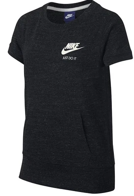 Nike Sportswear Camiseta Vintage Niña Camiseta Manga Corta, Negro/Azul, 8-9... - Imagen 1 de 2