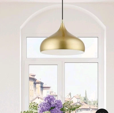 Colgante Amador Livex Lighting 41172-33 oro suave con detalles de latón pulido Foto 1 de 3