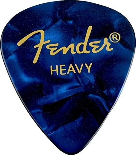 Fender 351 Premium Celluloid Guitar Picks - HEAVY, BLUE MOTO - 12-Pack (1 Dozen) - Image 1 of 1