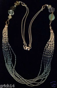 SILPADA SS CHALCEDONY LABRADORITE FLUORITE BRASS QUARTZITE GLASS NECKLACE N2069  - Picture 1 of 2