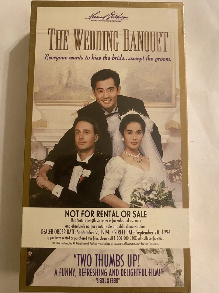 THE WEDDING BANQUET VHS Winston Chao, BRAND NEW SEALED PROMO SCREENER - Image 1 of 1