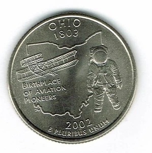 2002-D Denver Brilliant Uncirculated Ohio 17TH State Quarter Coin! - Picture 1 of 2