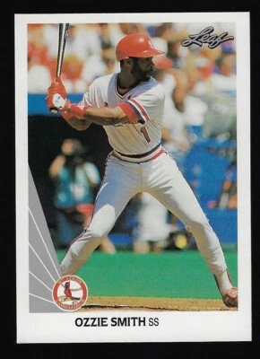 MLB - 1990 Leaf - Ozzie Smith # 142 - St Louis Cardinals - HOF - Image 1 of 2