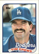 1989 Topps Tiffany Los Angeles Dodgers Baseball Card #22 Tim Crews