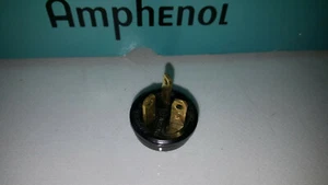 Amphenol USA 3 Klinge Stecker AC Stecker 60-M 15 Amp/125 V 10 Amp/250 V VINTAGE NOS - Bild 1 von 7