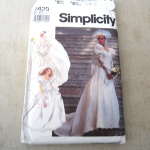 Vintage Sewing pattern McCalls # 7429 SZ 8-16 Cut/Complete Bridal CUT AS AN 12 - Picture 1 of 3